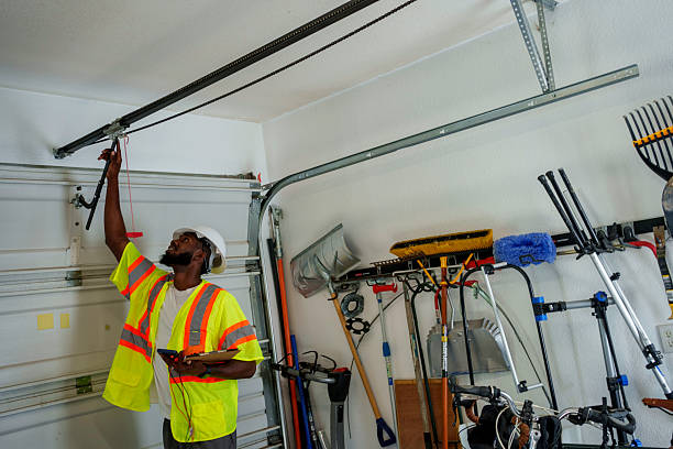 Professional Garage Door technician working in Le Roy, IL